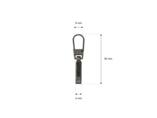 Dekoratīvs rāvējslēdzēja galviņas pagarinājums melns
